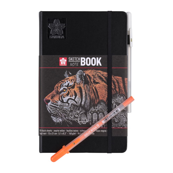 Sakura Bloc de dibujo de papel negro 140g 13 x 21 cm